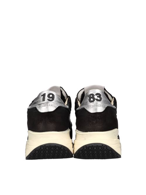 Sneakers in leather and fabric DIADORA HERITAGE | VENUS GLITTER DIRTYNERO-ARGENTO